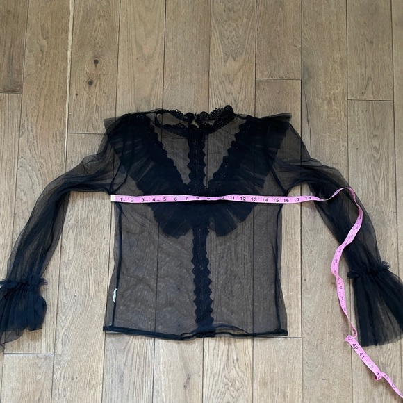 🔴EVERYTHING MUST GO🔴 Sheer black lace top - Picture 2 of 3